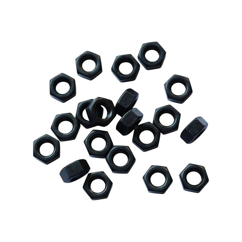 Set de 100 Tuercas Hexagonal Negra de 6 Mm