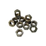Set de 10 Tuercas Hexagonal Negra de 1/4 Plg