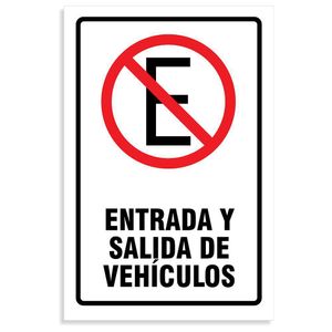 Rótulo Diseño No Parquear Entrada de 30.5 x 45.7 Cm