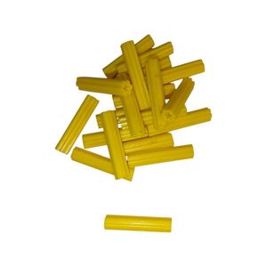 Set de 100 Tarugos Plásticos Amarillo 1/4 Plg