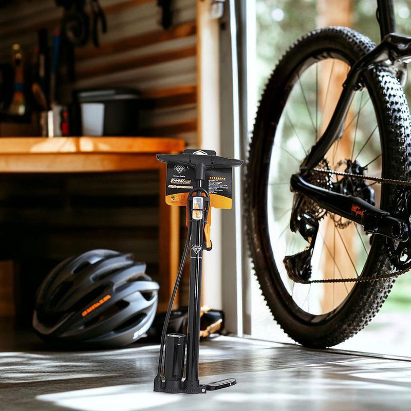 Inflador de Pie para Bicicleta con Manómetro