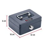 Caja de Seguridad para Dinero con Llave 12X6X10 Cm - Hermex