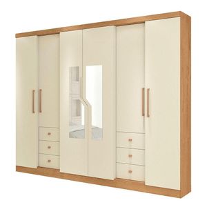 Armario Beige 6 Puertas con Espejos