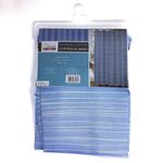 Cortina de Baño Tela Estampada Líneas Azules 178 X 183 Cm