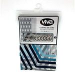 Cortina de Baño Transparente Peva Azul 177 X 183 Cm