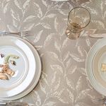 Mantel Rectangular Branches 180X250 Cm Hojas Beige
