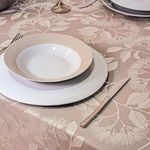 Mantel Cuadrado 180X180 Cm Floral Beige