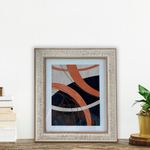 Marco Decorativo Rústico Beige con Textura Tallada