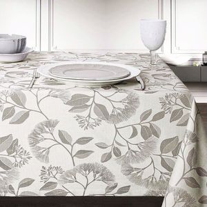 Mantel Rectangular 180X250 Cm Floral Beige