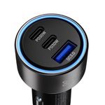 Cargador de Auto PowerGo 60W 2 USB-C y 1 USB-A