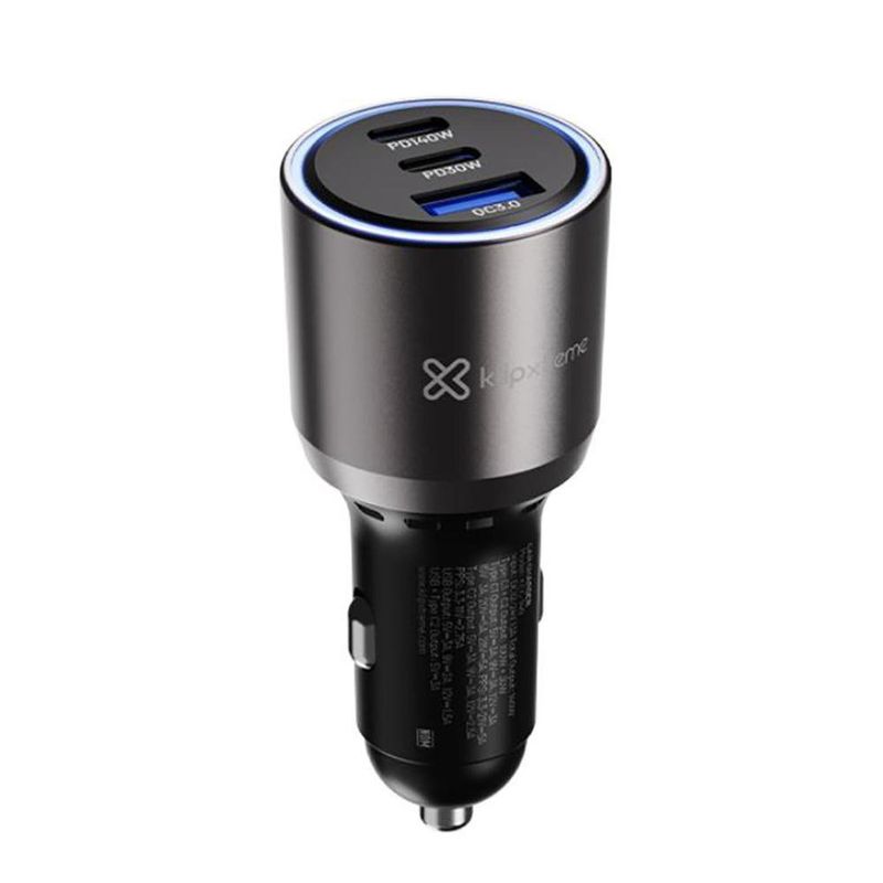 Cargador de Auto PowerGo 140W 2 USB-C y 1 USB-A