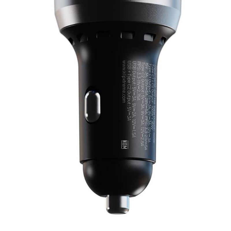 Cargador de Auto PowerGo 140W 2 USB-C y 1 USB-A