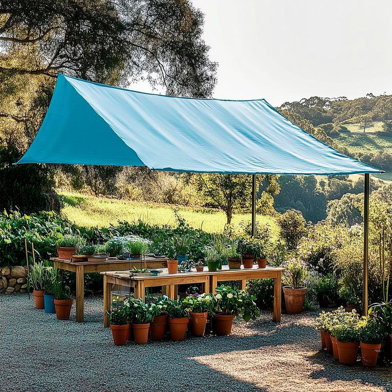 Lona Reforzada de Polietileno Azul 7x10 Pies