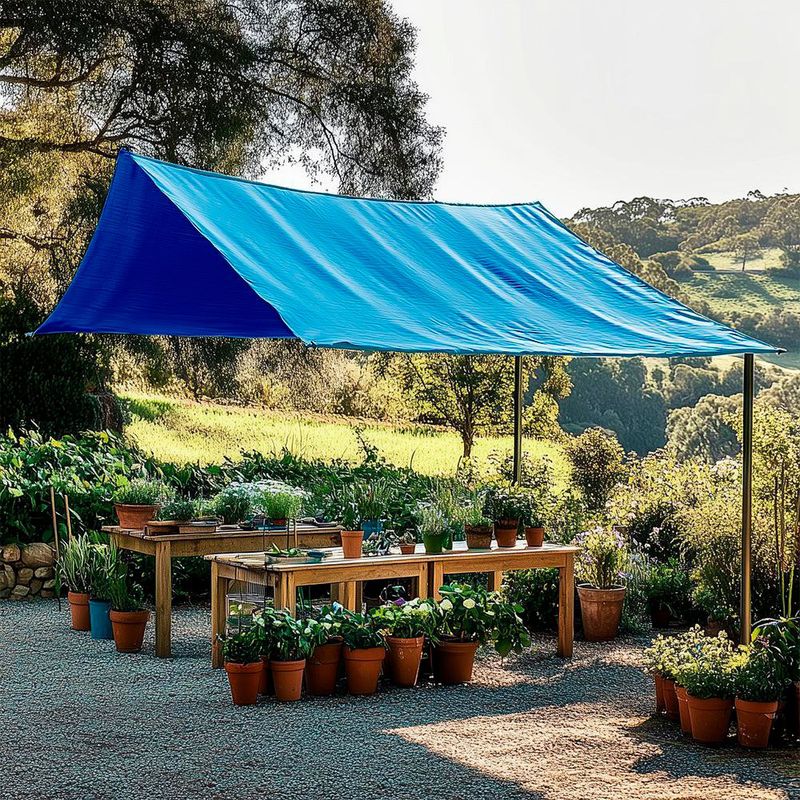 Lona de Polietileno Reversible Azul de 8 x 10 Pies