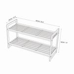 Zapatera Bambú 2 Divisiones 68x26x38 Cm