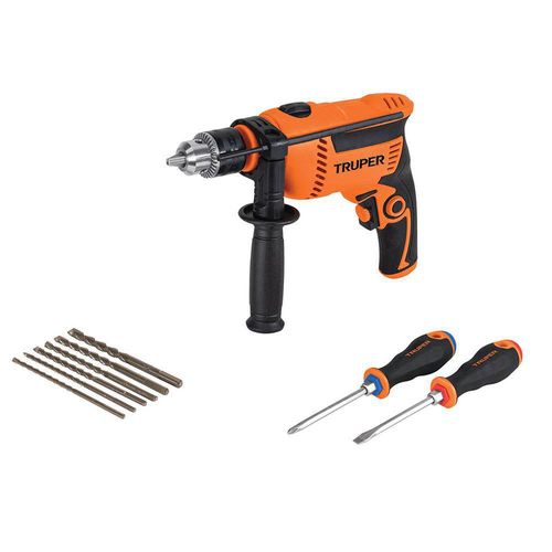 Kit de Rotomartillo con 6 Brocas y Desarmadores 650 W
