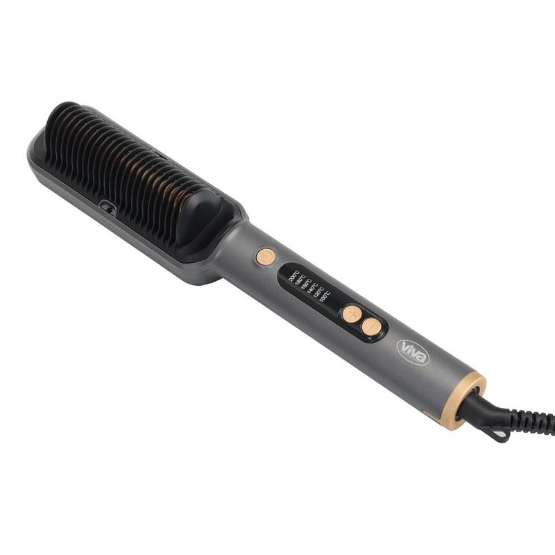 Cepillo Alisador con Pantalla Digital y Luz LED