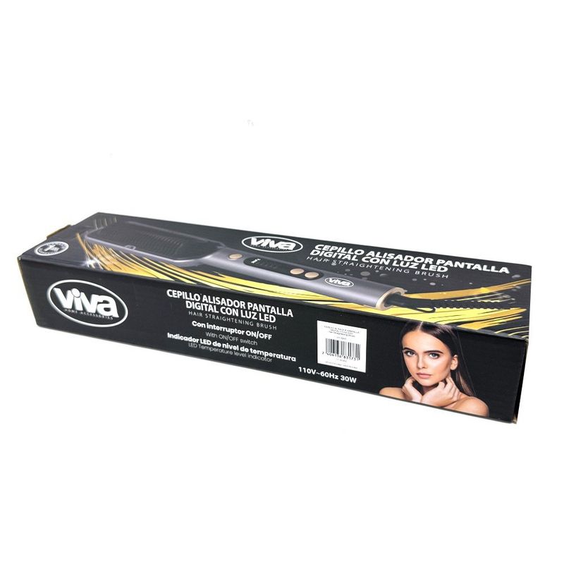 Cepillo Alisador con Pantalla Digital y Luz LED