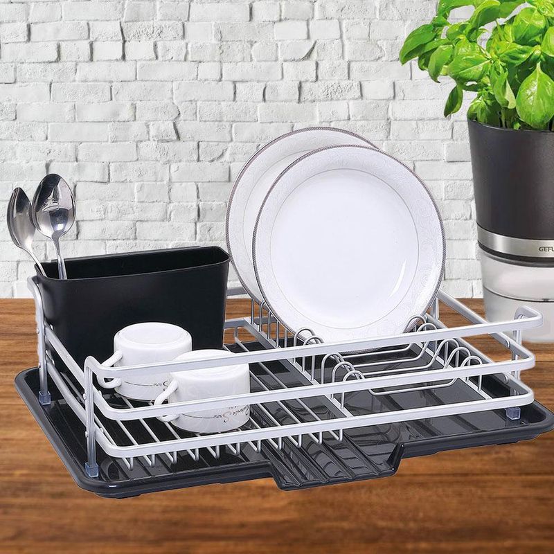 Escurridor-Para-Platos-Negro-Y-Blanco-45.8X30.9X13.3-Cm---Viva