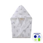 Bata de Baño Infantil con Capucha Conejos 4-6 Años