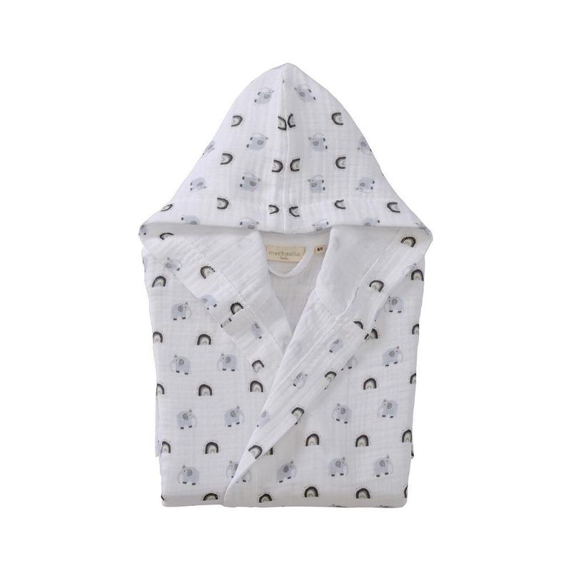Bata de Baño Infantil con Capucha Conejos 4-6 Años