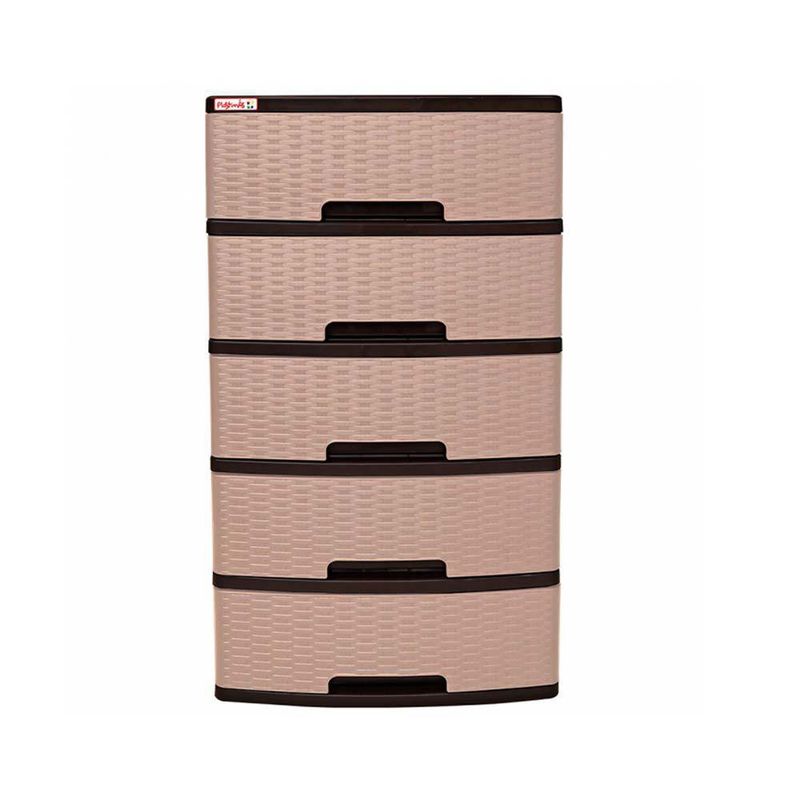 Gavetero Vanity 5 Niveles Café-Beige