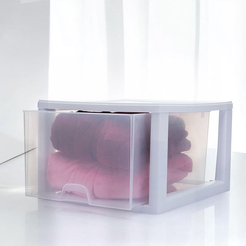 Gavetero Plástico Mediano 1 Gaveta Trasnparente