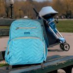 Pañalera Tipo Mochila Acolchada Celeste PB