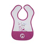 Babero con Bolsillo y Diseño de Vaca Fucsia