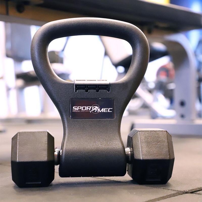 Agarre Ajustable para Mancuerna Tipo Kettlebell Color Negro