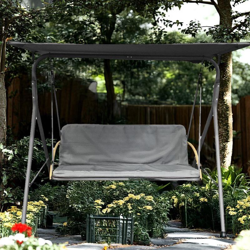 Sillón Columpio de Exterior Lira Gris Oscuro