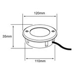 Lámpara de Piso LED Empotrable Exterior  9 W Luz Cálida