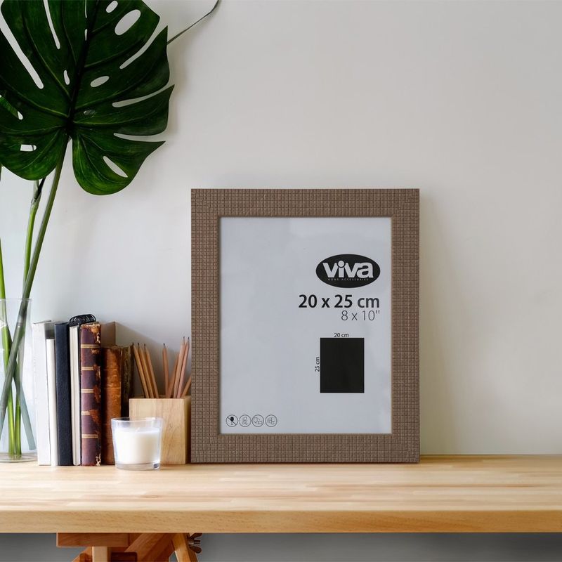 Marco de Fotos Resina Texturizada Café