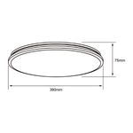 Plafón LED Ajustable Gris 24 W