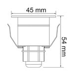 Lámpara Empotrable de Piso LED Satinada 2 W Luz Cálida
