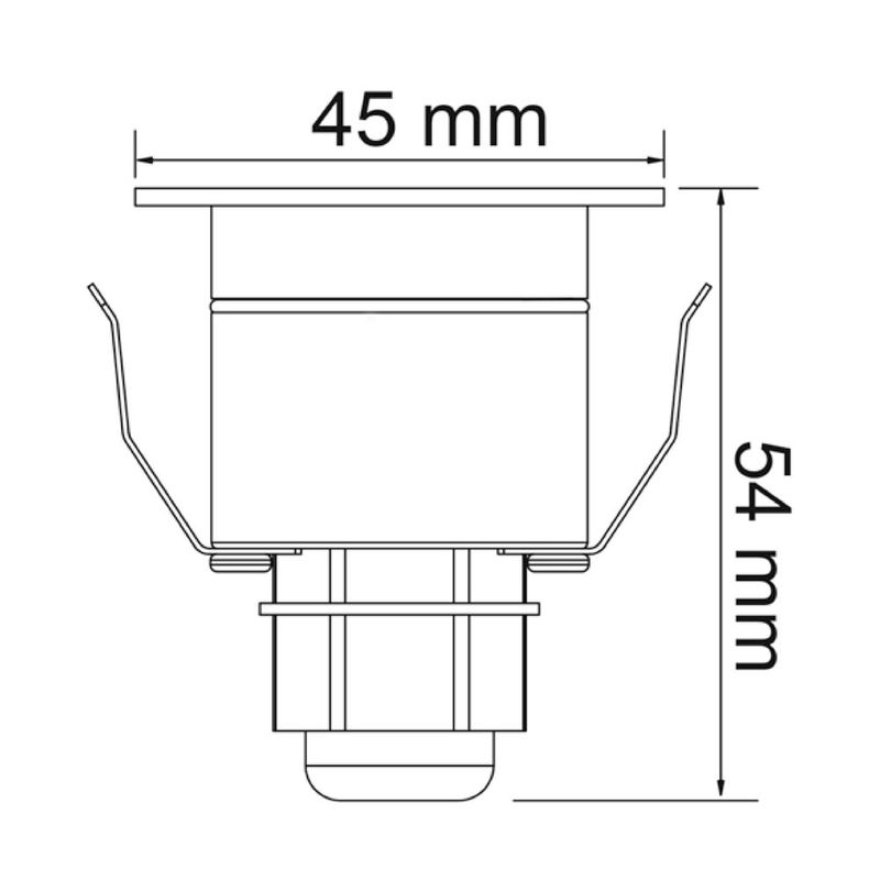 Lámpara Empotrable de Piso LED Satinada 2 W Luz Cálida