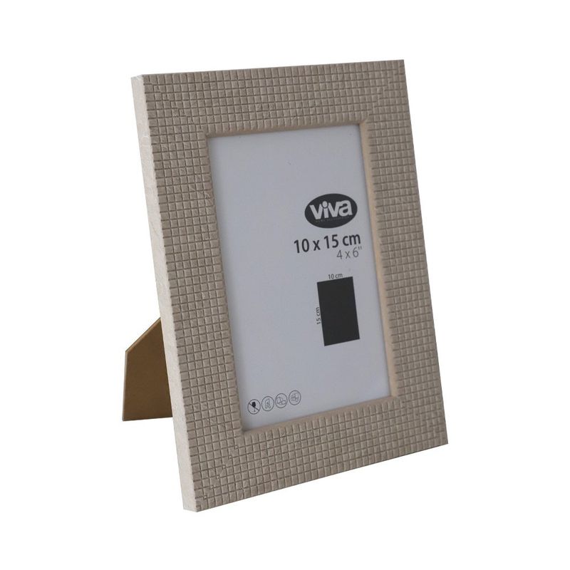Marco de Fotos de Resina Texturizada Beige 10x15Cm