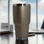 Vaso de Acero Inoxidable con Tapadera Gold 30 Oz