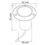 Lámpara LED Empotrable de Piso Adana Satin 5 W Luz Cálida