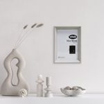 Marco Fotos Diseño Relieve Escalonado Gris