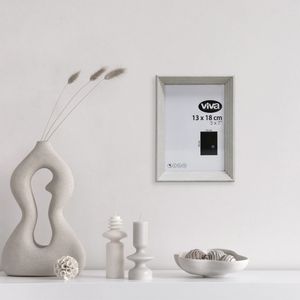 Marco Fotos Diseño Relieve Escalonado Gris