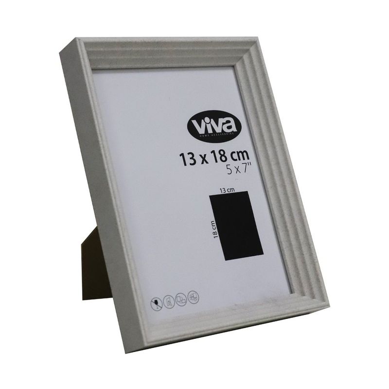 Marco Fotos Diseño Relieve Escalonado Gris