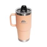 Vaso Térmico de Acero Inoxidable con Agarrador Naranja 22 Oz