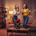 Bocina Portátil Inalámbrica con Luces y Micrófono de 30 W