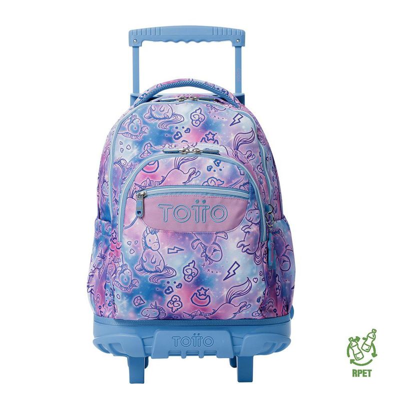 Mochila Ruedas Niño Porta PC 15.4" Diseño Unicornios