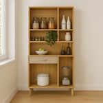Mueble Organizador de Cocina con Alacena Beige