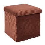 Banco Cuadrado Plegable Tapizado Terracota