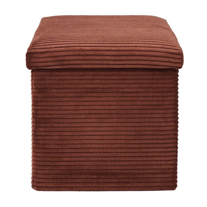 Banco Cuadrado Plegable Tapizado Terracota