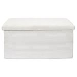 Banca Plegable Tapizada Pana Blanco