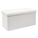 Banca Plegable Tapizada Pana Blanco